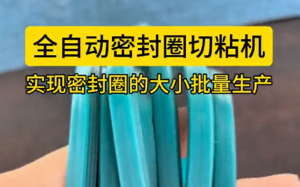 「视频」全自动密封圈切粘机，实现密封圈的大小批量生产！