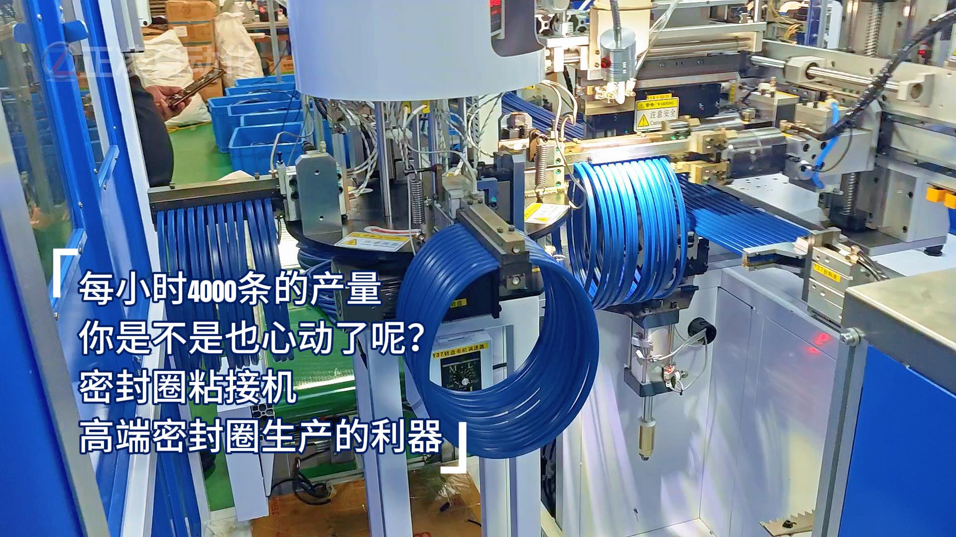 每小时4000条的产量，你是不是也心动了呢？密封圈粘接机，高端密封圈生产的利器